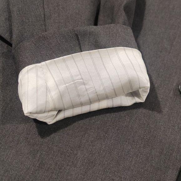 40R Men's Banana Republic Modern Fit Blazer Gray 100% Wool 3 Button Sport Coat - Picture 3 of 9